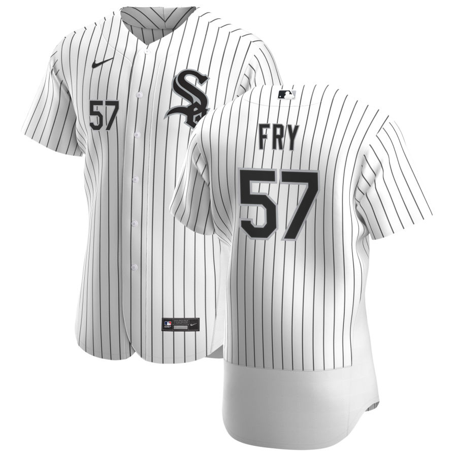Chicago White Sox #57 Jace Fry Men Nike White Home 2020 Authentic Player MLB Jersey